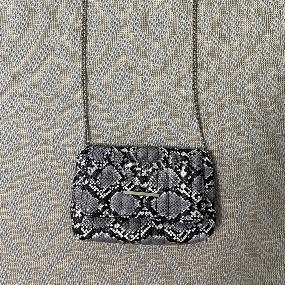 Crossbody Bag with Snake Pattern